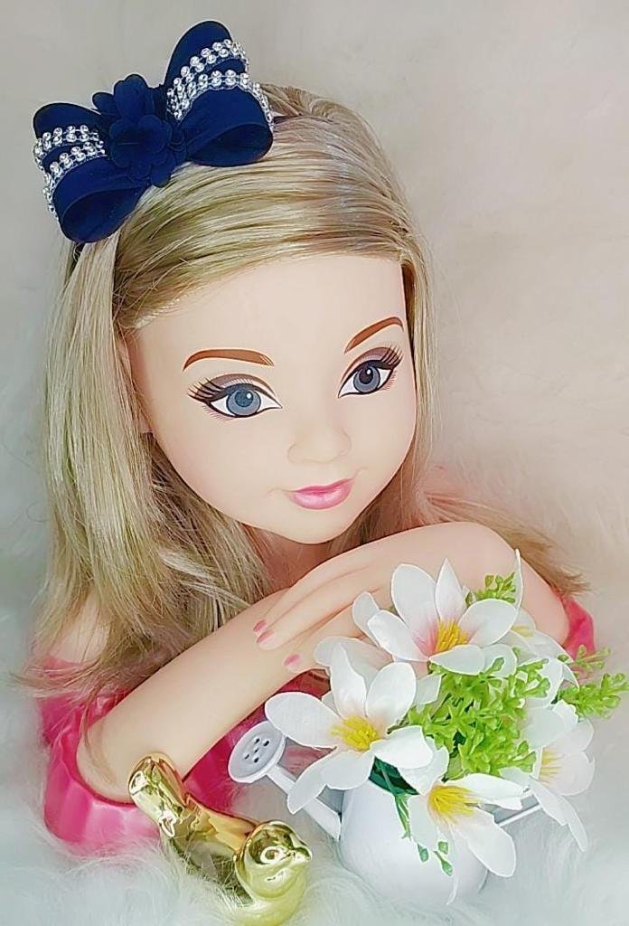 Faixa Belli Azul Petroleo Laço