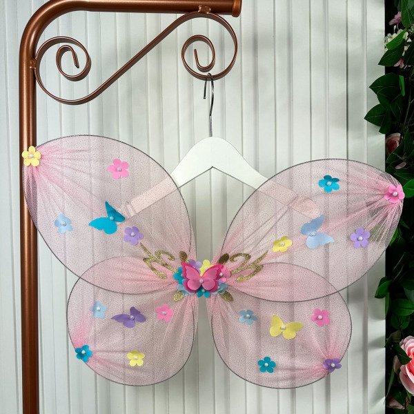 Asa De Borboletas / Fadas Infantil Rosa