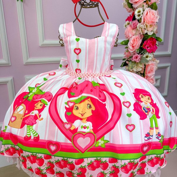 Vestido Infantil Temáticos da Gigi Moranguinho