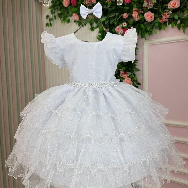 Vestido Ysa Kids Belinda Branco