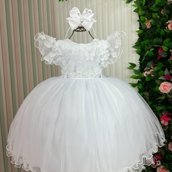 Vestido Menina Bonita Angelie Branco