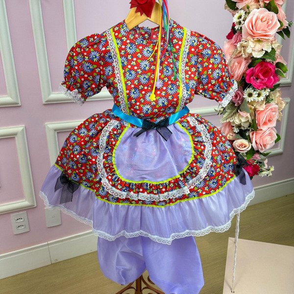 Vestido Junino Carlinha Florido