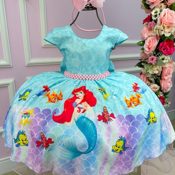 Vestido Infantil Temáticos da Gigi Ariel – A Pequena Sereia