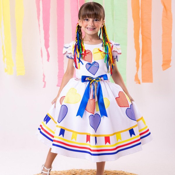 Vestido Marie Junino Luxo Arraiá da Quermesse da Noiva/Noivinha