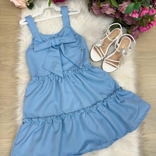 Vestido Blogueirinha Lola Azul Bebe