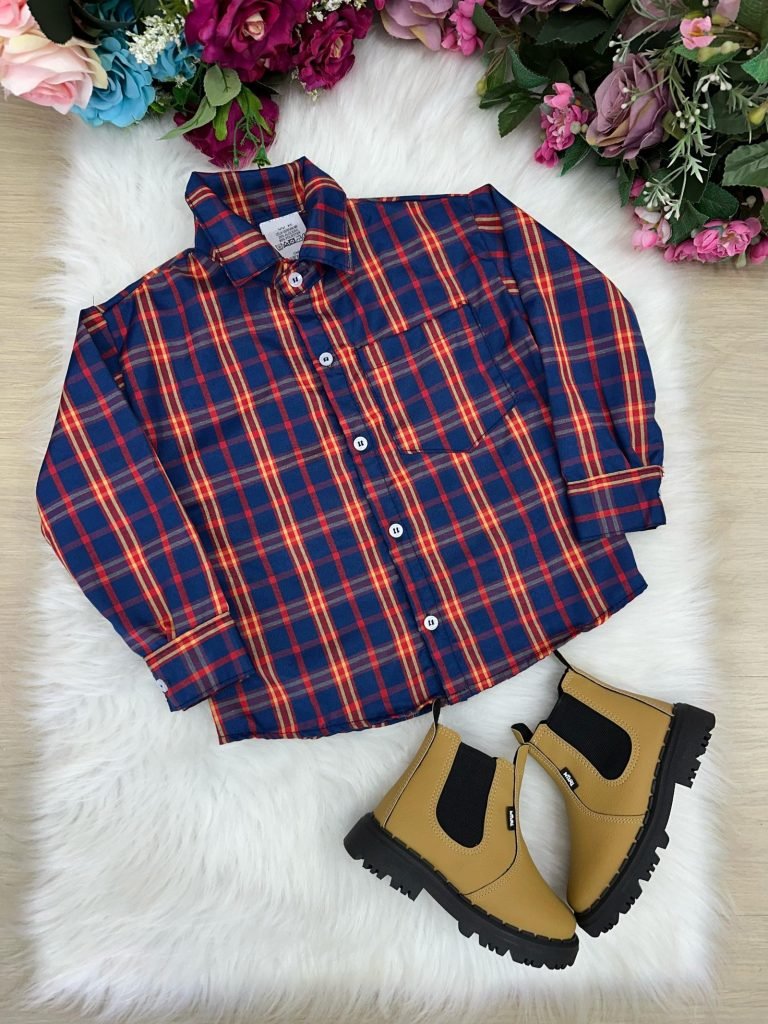 Camisa Xadrez Junina Magno Azul