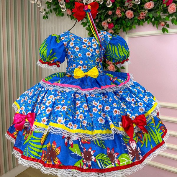 Vestido Junino Mimadine Luxo Lorena