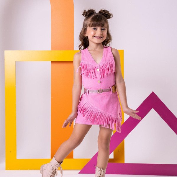 Conjunto Blogueirinha Boiadeira Maraisa Rosa