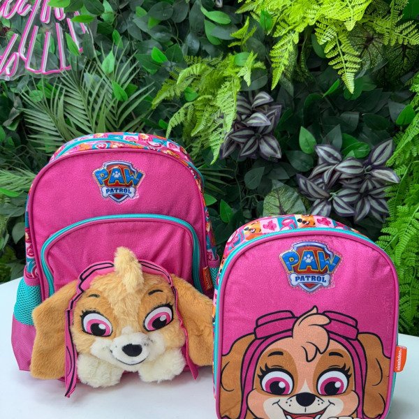 Kit Mochila Costas + Lancheira Patrulha Canina Sky