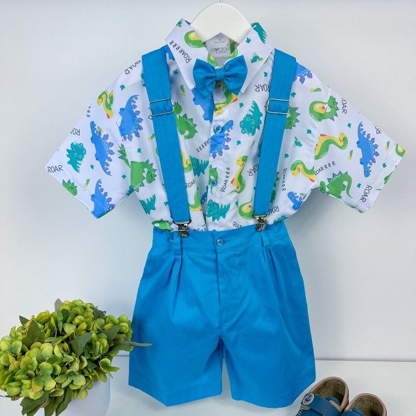 Conjunto Temático Dinossauro Azul