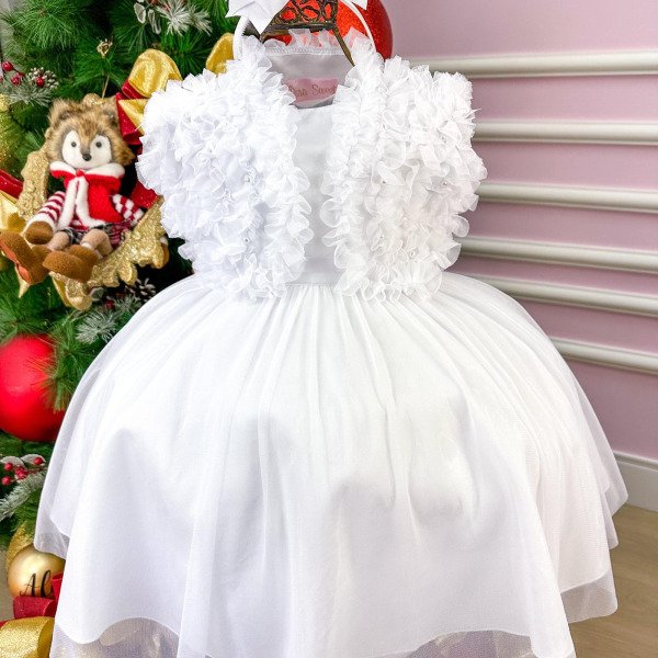 Vestido Miss Sweet Branco + Bolero