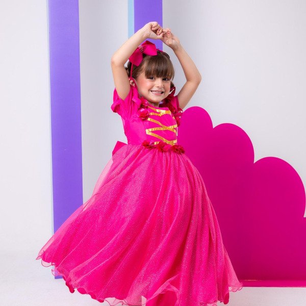 Vestido Bella Child/Fantasia Longa A Bela Adormecida Aurora Pink