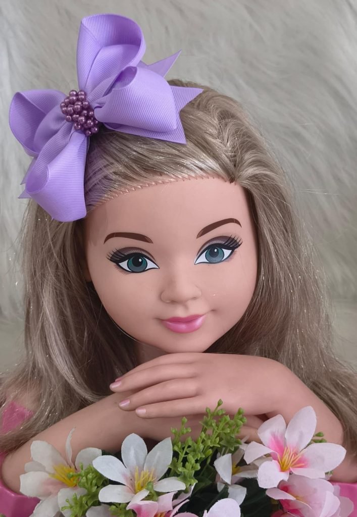 Laço Belli Bico de Pato Lilas Miolo de Perolas